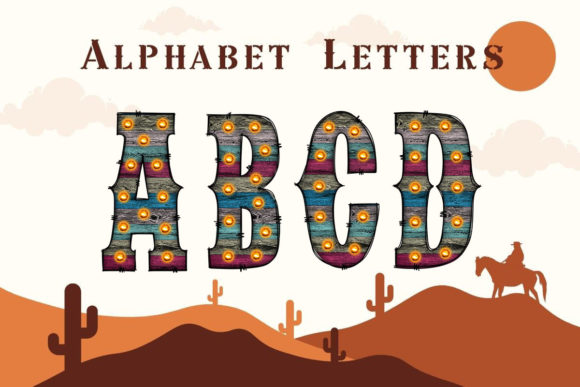 Western Alphabet Doodle Wood Cowboy Font Review